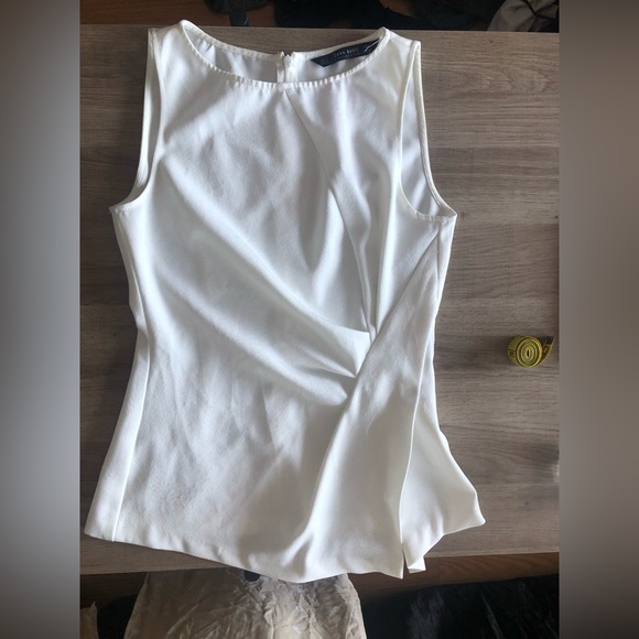 Zara white office top/cami - Picture 2 of 9